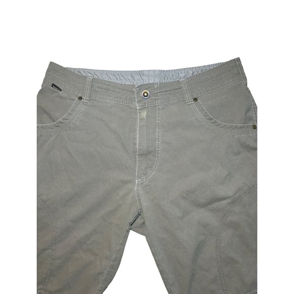 KUHL Vintage Patina Dye Men's Cargo Shorts Sz 34 Hiking Outdoor Pockets Logo - Picture 3 of 8